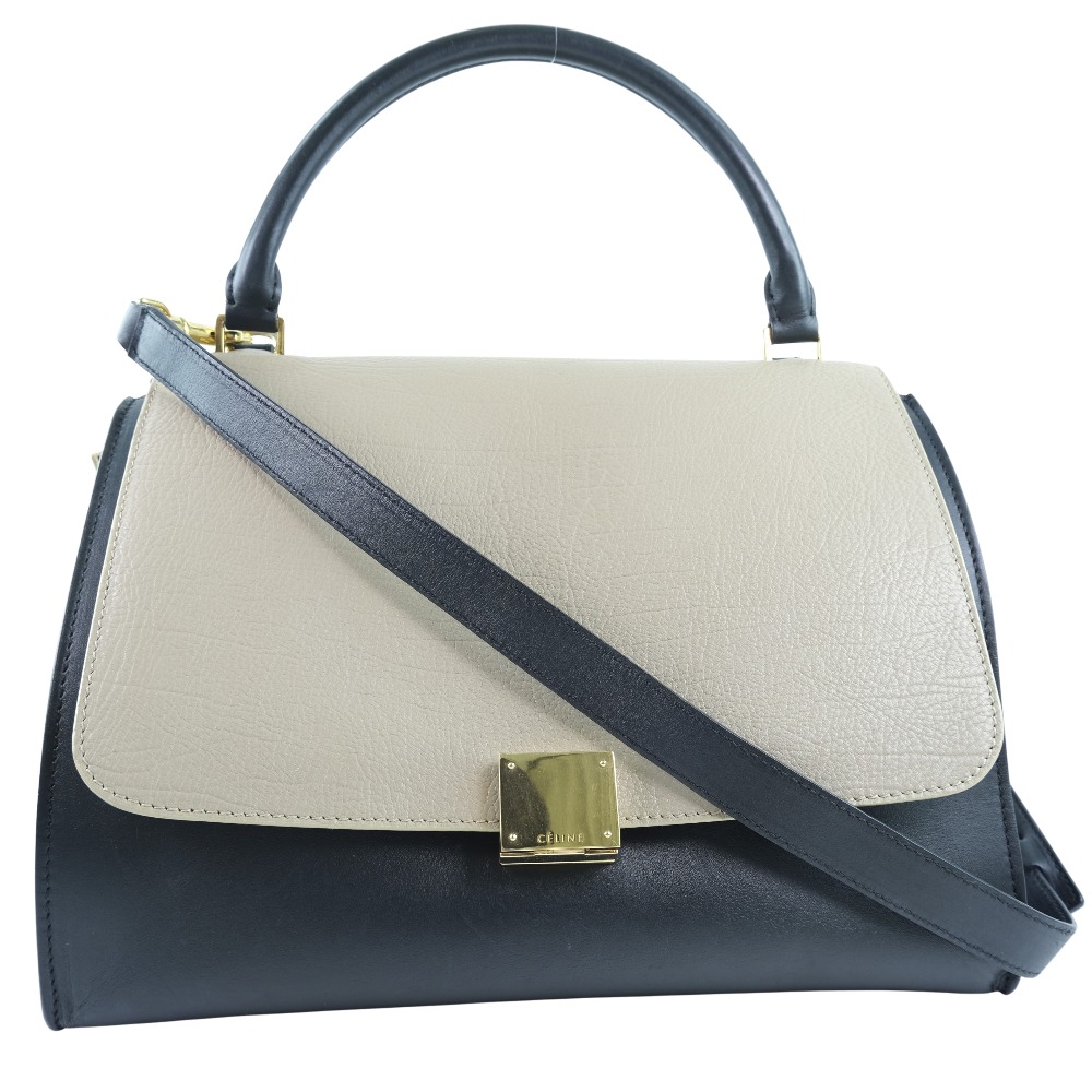 美品CÉLINE ハンドバッグ トラペーズ イエロー ブラウン グレー セリーヌ CÉLINE ハンドバッグ トラペーズ イエロー ブラウン グレー セリーヌ