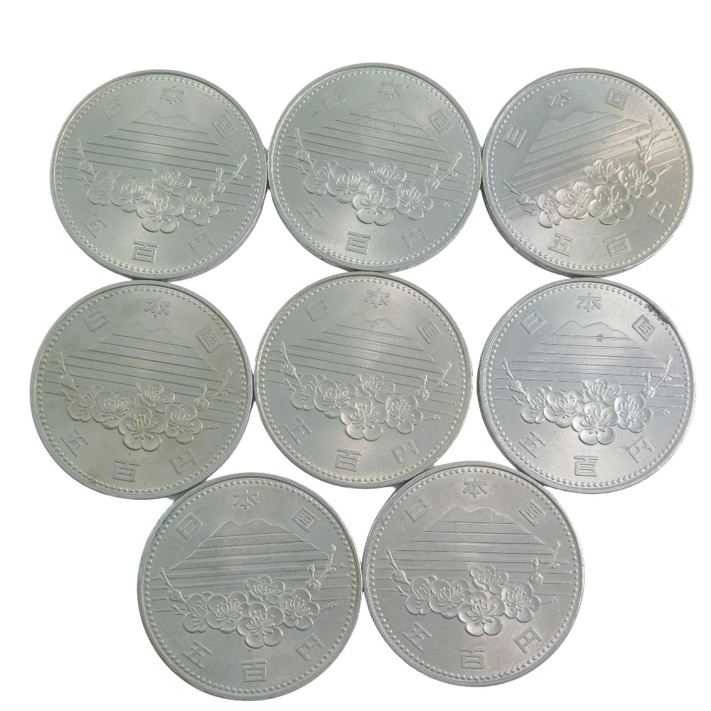 大蔵省 Ministry of Finance EXPO85 つくば万博 貨幣 記念硬貨 500円硬貨×8枚  EXPO85 Tsukuba Expo _【中古】SAランク