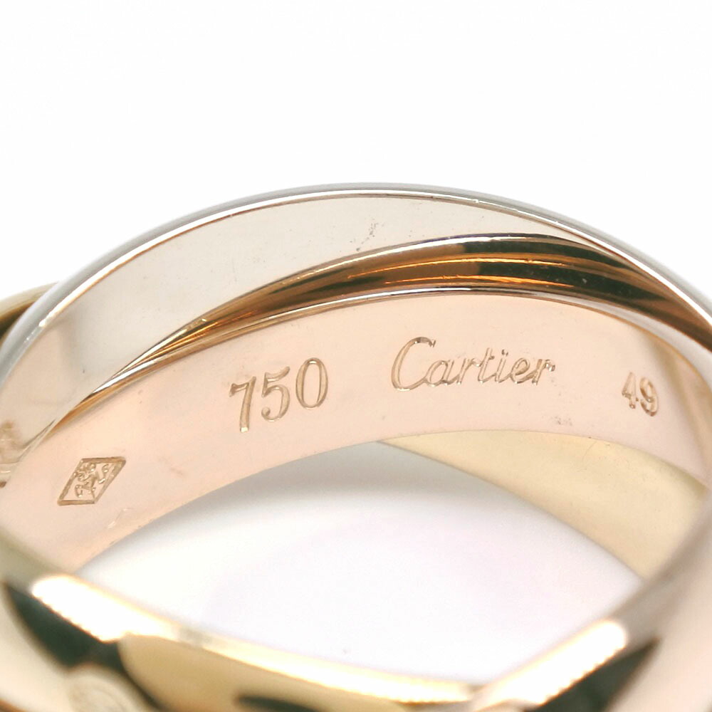 オープニング大放出セール Cartier カルティエ トリニティ 三連 K18ゴールド 9号 Yg Pg Wg レディース リング 指輪 中古 A ランク 公式 Reltexir Com