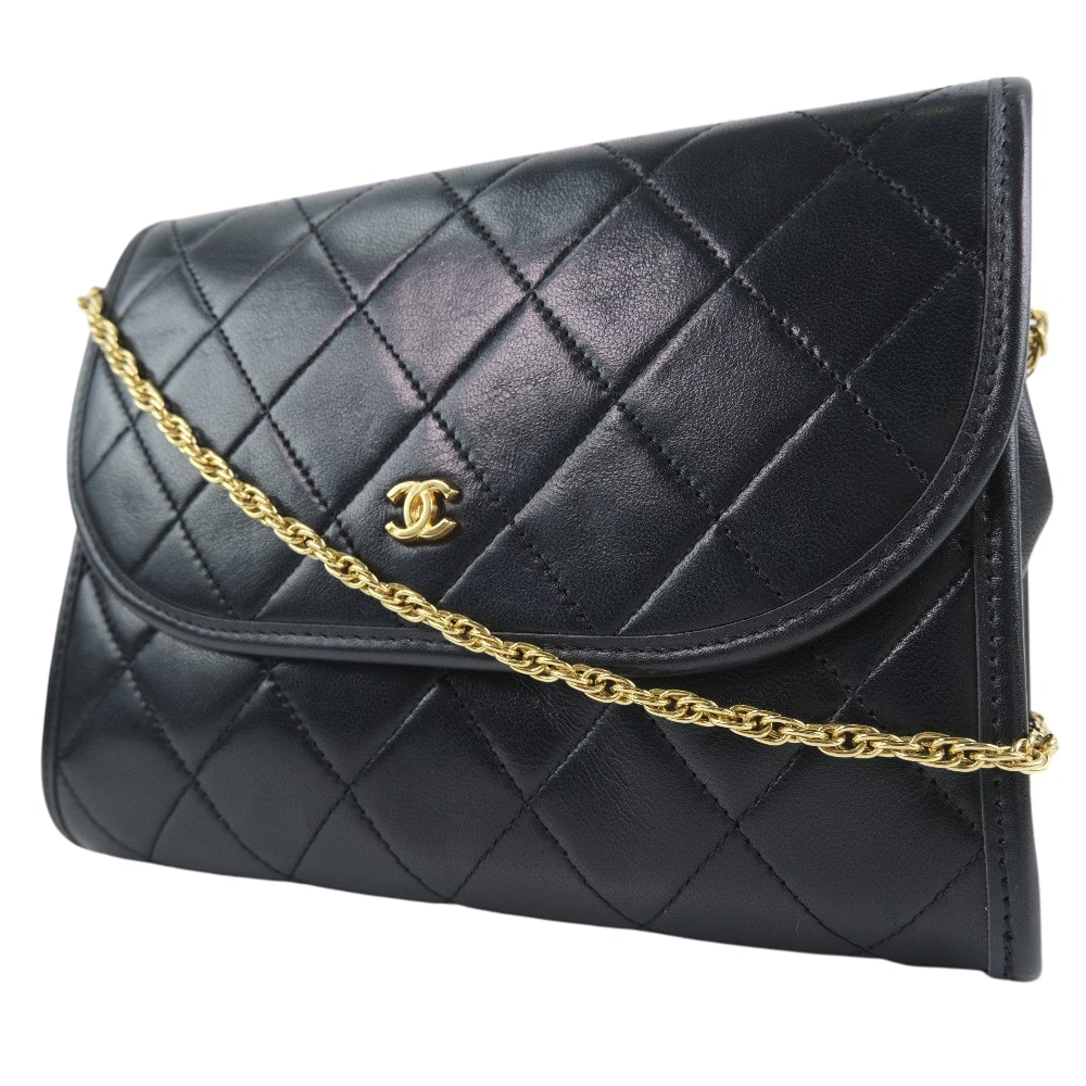 C Fashion Tanne 黒 ブランド販売 買取 店内10 50 Off対象 チェーンポシェット レディース ラムスキン Chanel Sale 福袋セール Tanne Agneau 全品送料無料 黒 マトラッセ レディース Aランク 質にしきの シャネル ショルダーバッグ ショルダー