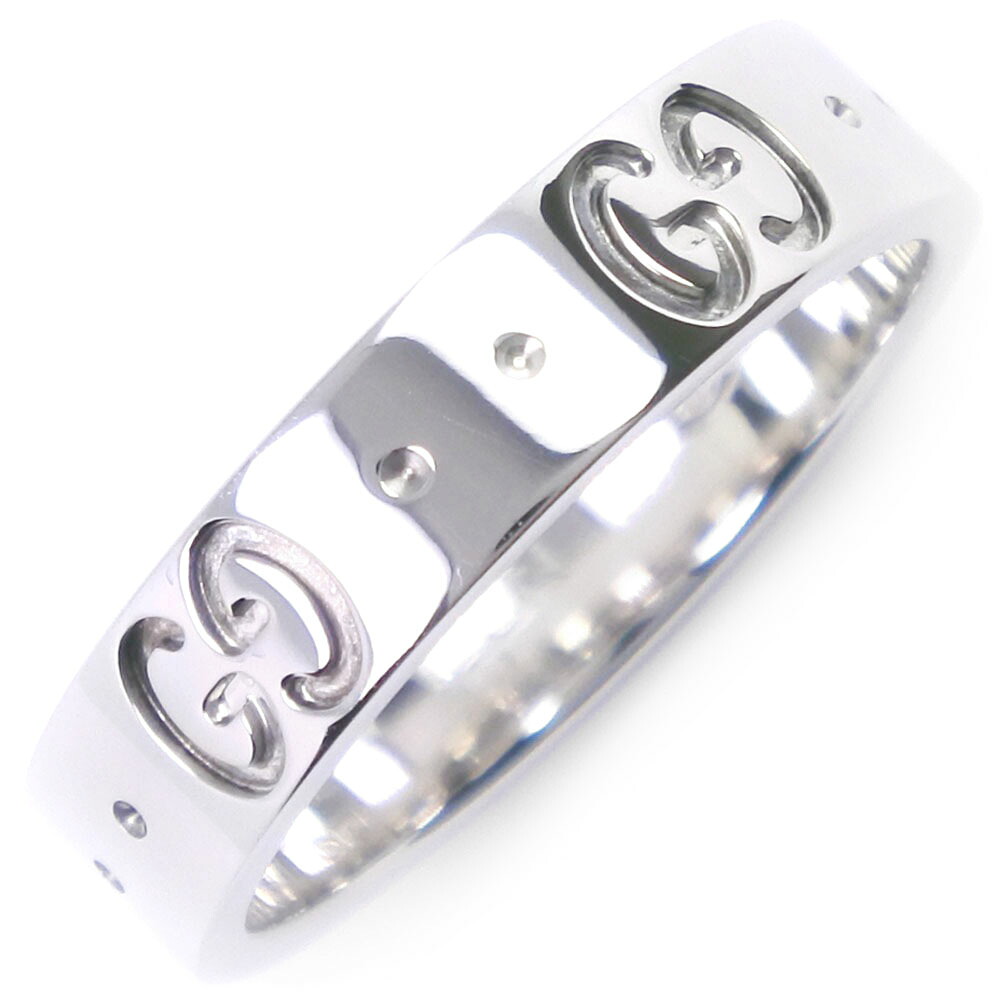 オリジナル Gucci グッチ アイコン リング 指輪 中古 Aランク レディース 6 5号 K18ホワイトゴールド Kabianga Ac Ke