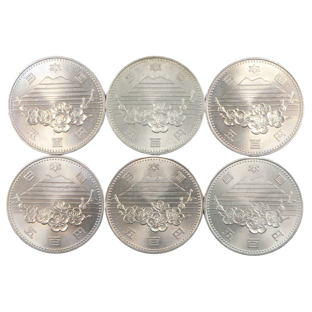 大蔵省 Ministry of Finance EXPO85 貨幣 記念硬貨 五百円 500円硬貨 6枚  EXPO85 _【中古】SAランク