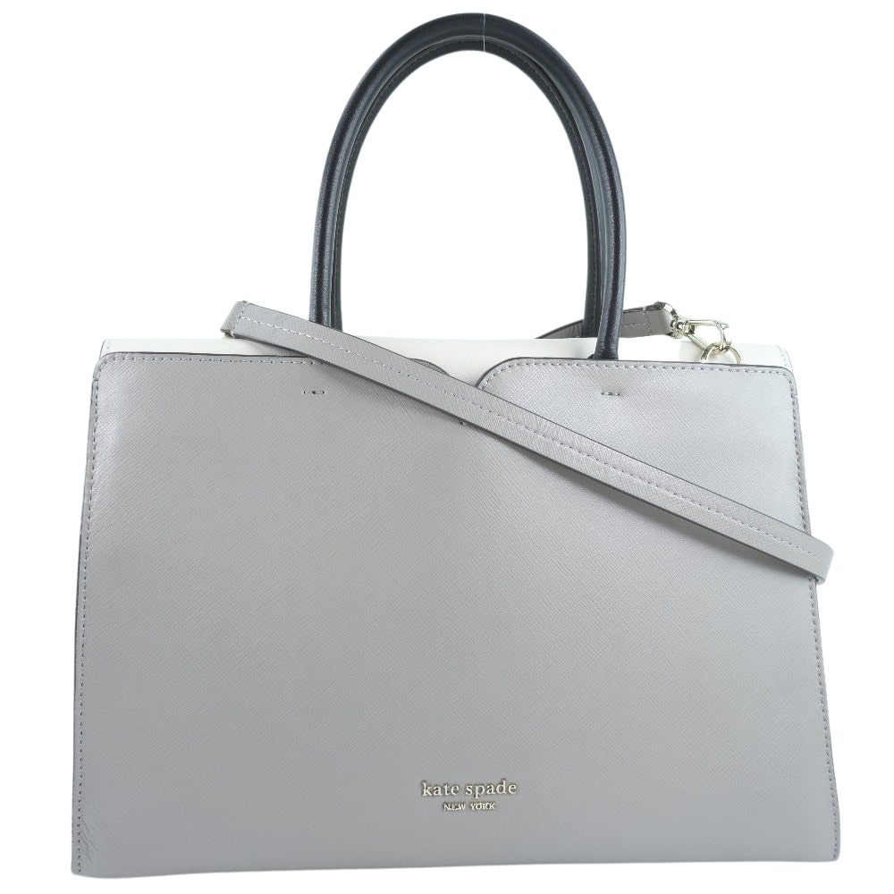 ケイトスペード Rxrub053 全品送料無料 Kate Spade ハンドバッグ 6 グレー 中古 2wayショルダー Rxrub053 Kate レザー 6 レディース ハンドバッグ A ランク 質にしきの ブランド販売 買取