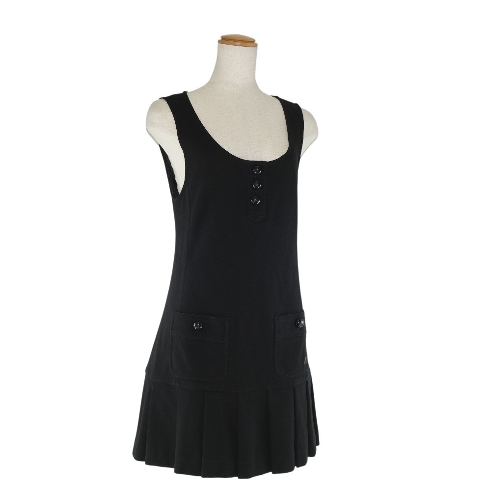 レディースファッション ワンピース Burberry バーバリー ブルーレーベル ワンピース 中古 A ランク レディース 黒 コットン 21年激安