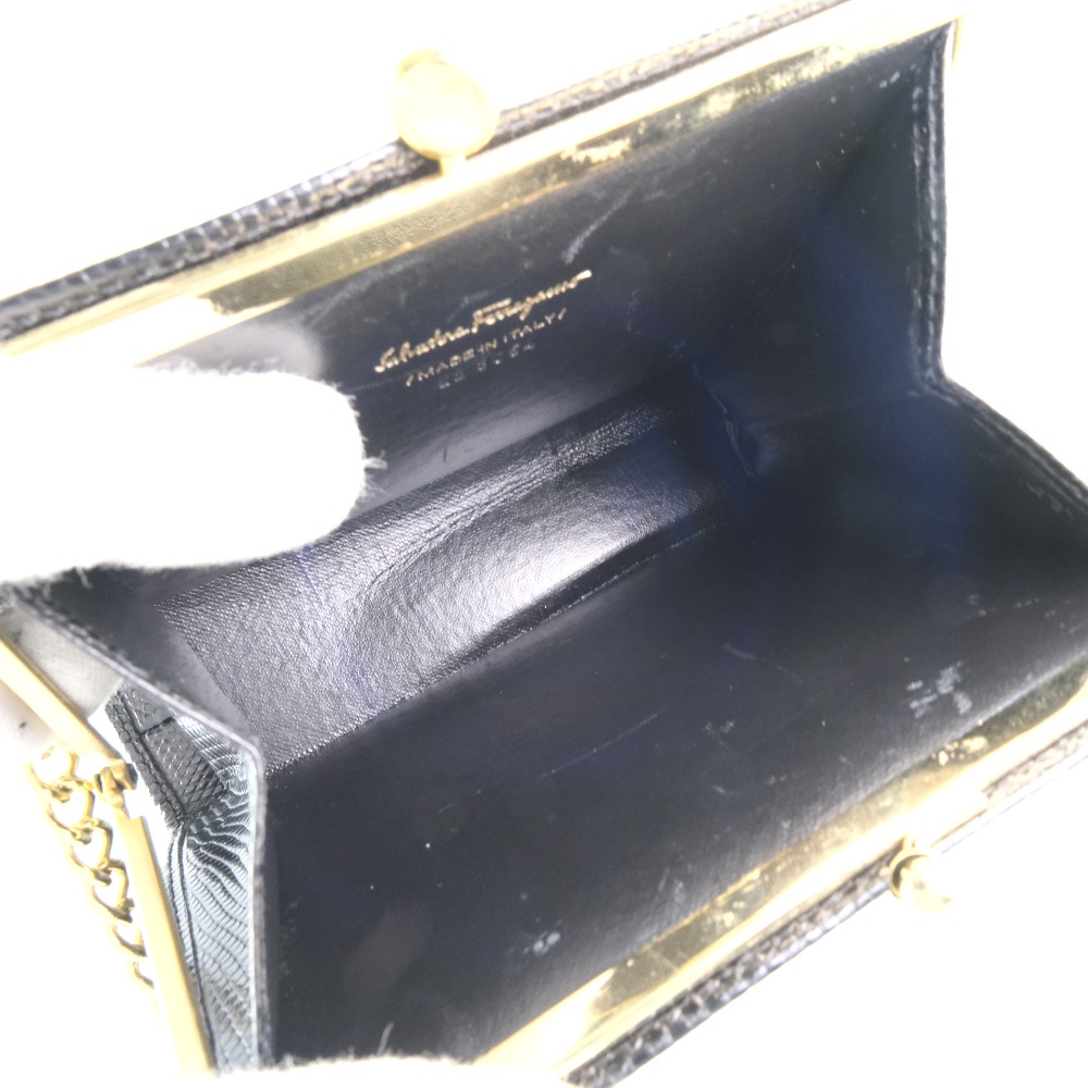 スーパーセール 10 50 Off対象商品 Salvatore Ferragamo サルヴァトーレフェラガモ チェーンショルダー ヴァラ 22 3054 カーフ 黒 レディース ショルダーバッグ 中古 Csg Com Py