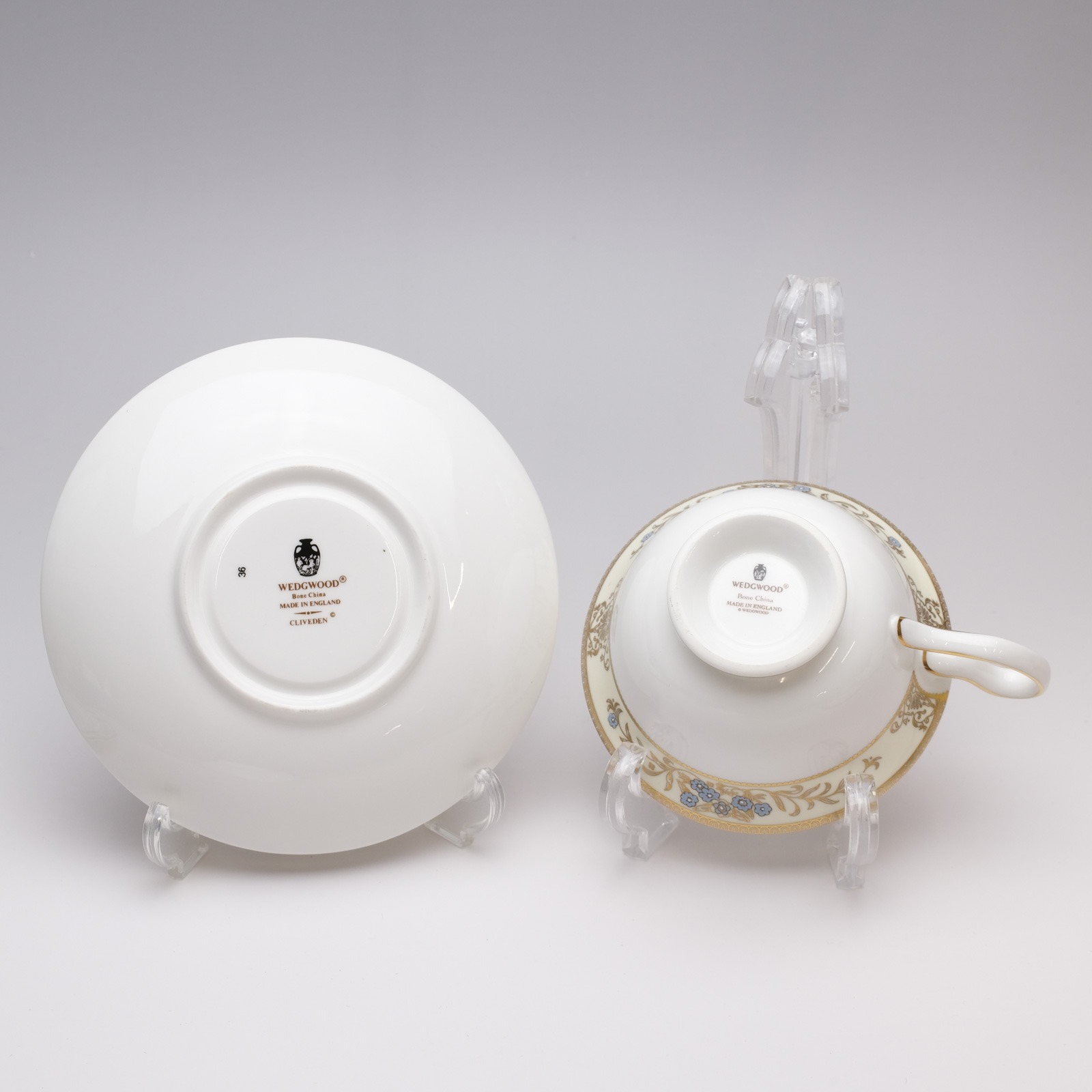 スーパーセール 10 50 Off対象商品 Wedgwood ウェッジウッド カップ ソーサー プレート 2客 ペア クリブデン 陶磁器 食器 中古 A ランク Sermus Es