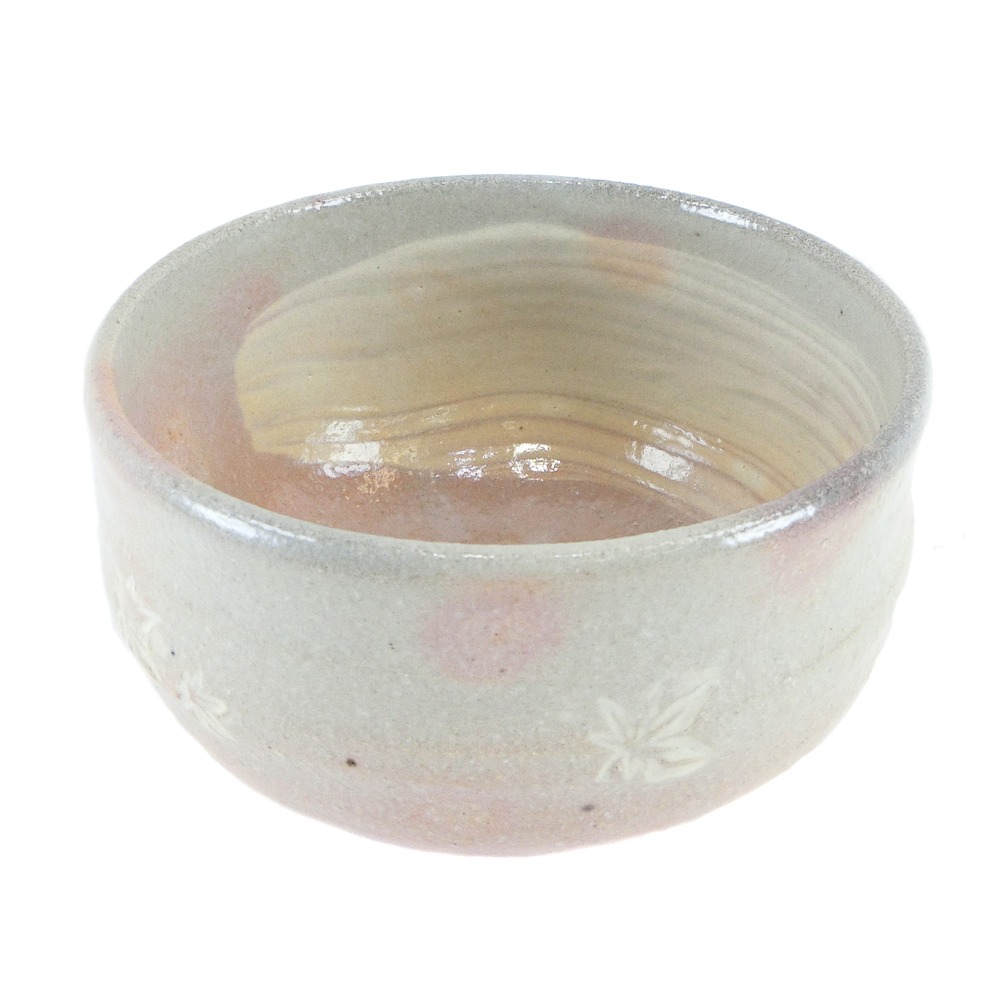 京焼 kyoyaki 加藤春永造 嵯峨 茶碗 食器 茶道具 抹茶茶碗 12.5×7.8cm ピンク Kato Harunaga-zukuri Saga tea bowl ユニセックス【未使用】Sランク