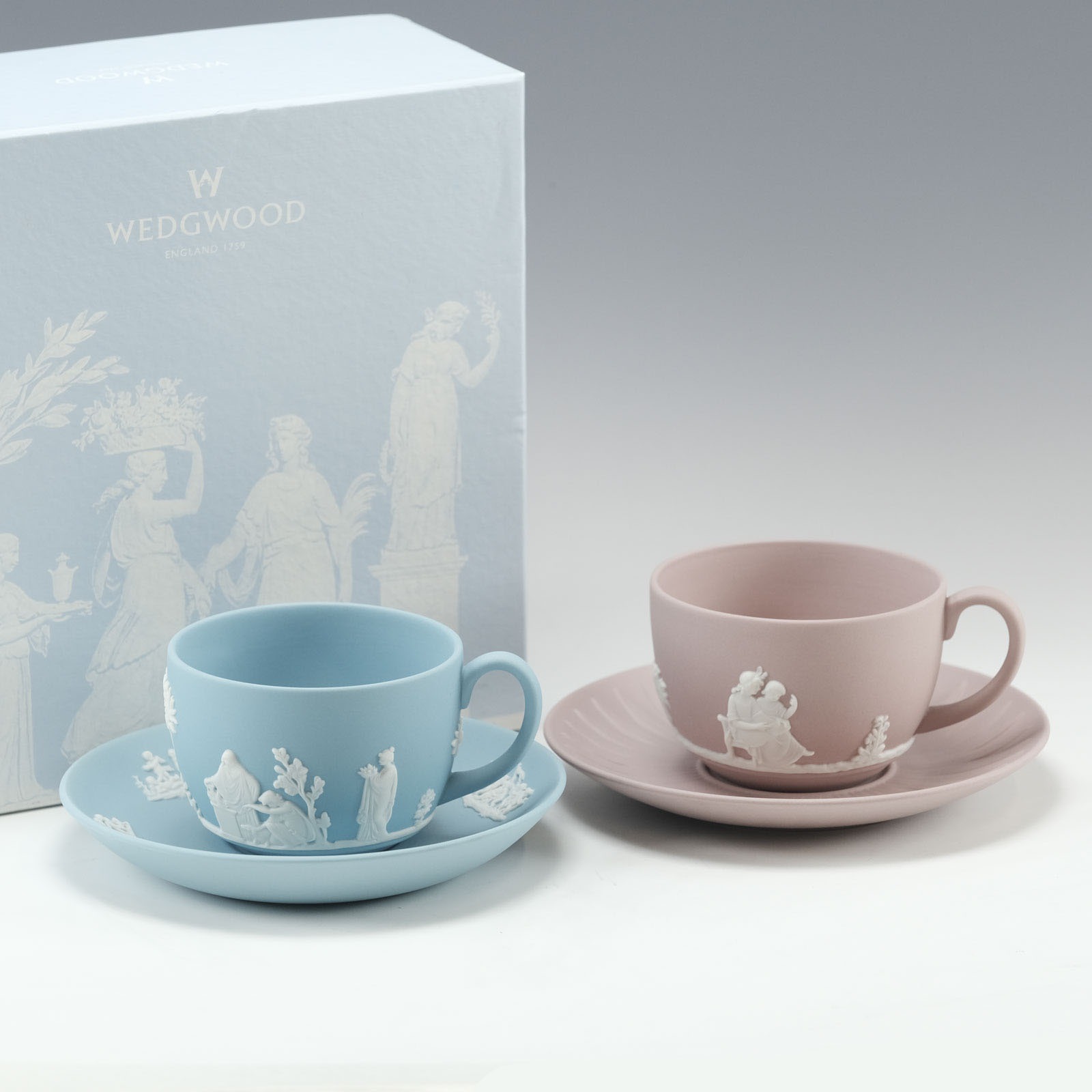 スーパーセール 10 50 Off対象商品 Wedgwood ウェッジウッド ジャスパー カップ ソーサー 2 陶器 ペールブルー ペールピンク 食器 未使用 Sランク Tougane Jp