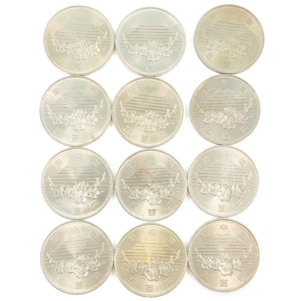 【スーパーセール10％OFF対象】大蔵省 Ministry of Finance EXPO85つくば万博 貨幣 記念硬貨 五百円 500円硬貨 12枚  EXPO85 Tsukuba Expo _【中古】Aランク