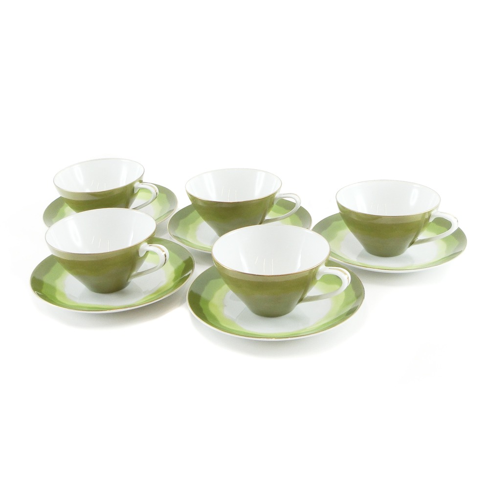 Noritake ノリタケ カップ ソーサー 5客 オールドノリタケ 日本陶器會社 グリーン 食器 中古 A ランク Exclusivetoyrentals Com