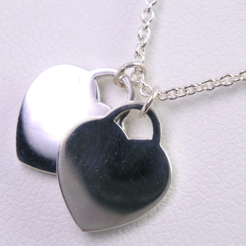 店内全品10 Off引換証客体 9 18 地 0 00 Tiffany Co ティファニー ダブルハツ リターントゥティファニー シルバー925 エナメル ばら色 レディース ネックレス 中古 A 等位 Opto Bi Be