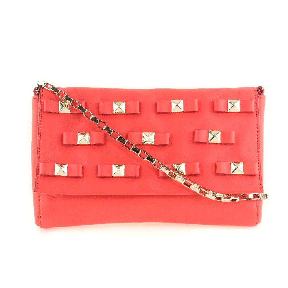 ケイトスペード Kate Spade チェーンショルダー ショルダーバッグ スタッズ カーフ オレンジ 肩掛け マグネットタイプ ChainShoulder レディース【中古】A-ランク｜質にしきの【ブランド販売・買取】 9,472円