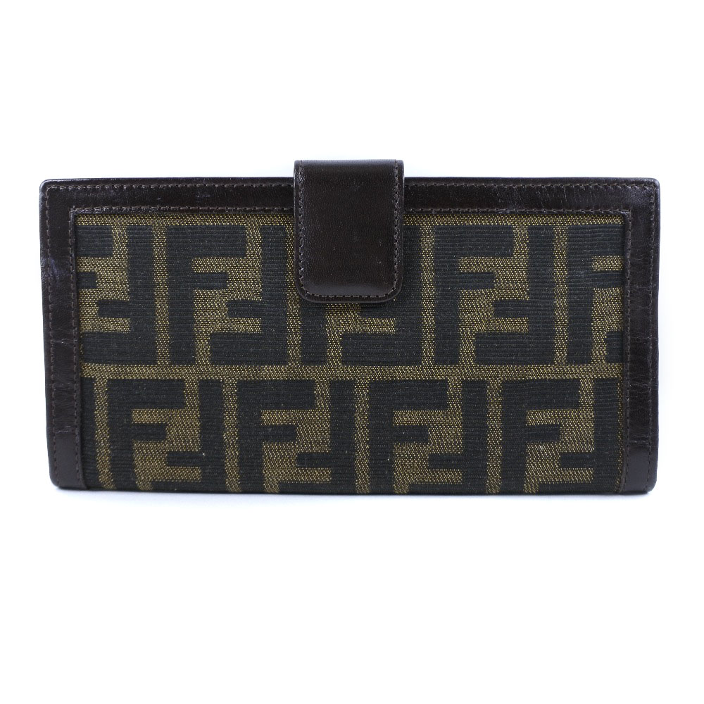 人気超絶 【スーパーセール10-50%%%%OFF対象】【FENDI】フェンディ ズッカ キャンバス 茶 レディース 長財布【中古】Aランク Baku  Kaidoku Atai-css.edu.om