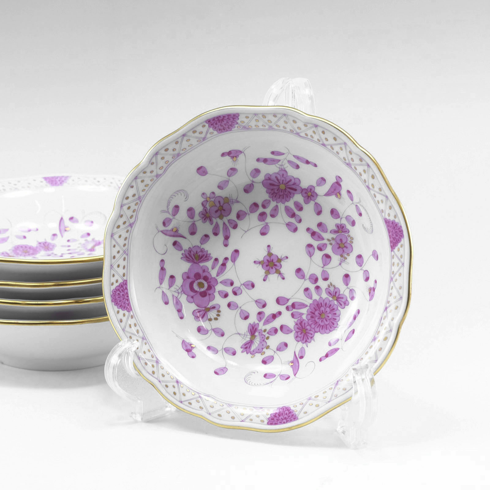 マイセン Meissen インドの華 リッチ ピンク 食器 サラダボウル&times;5 343410/00411 ポーセリン Indian Flower Rich Pink _【中古】Aランク｜質にしきの【ブランド販売・買取】 35,750円