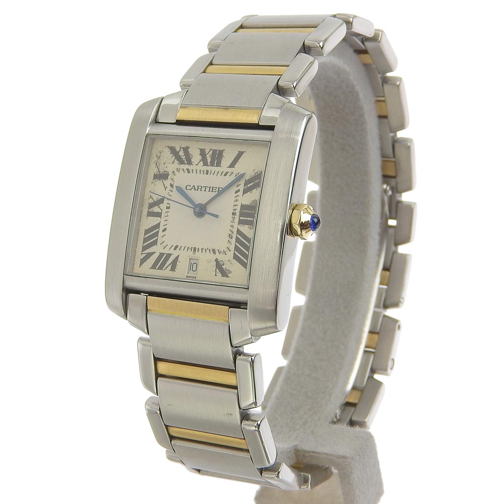 Cartier カルティエ ゴールド シルバー 自動巻き Wq4 ステンレススチール Yg タンクフランセーズlm