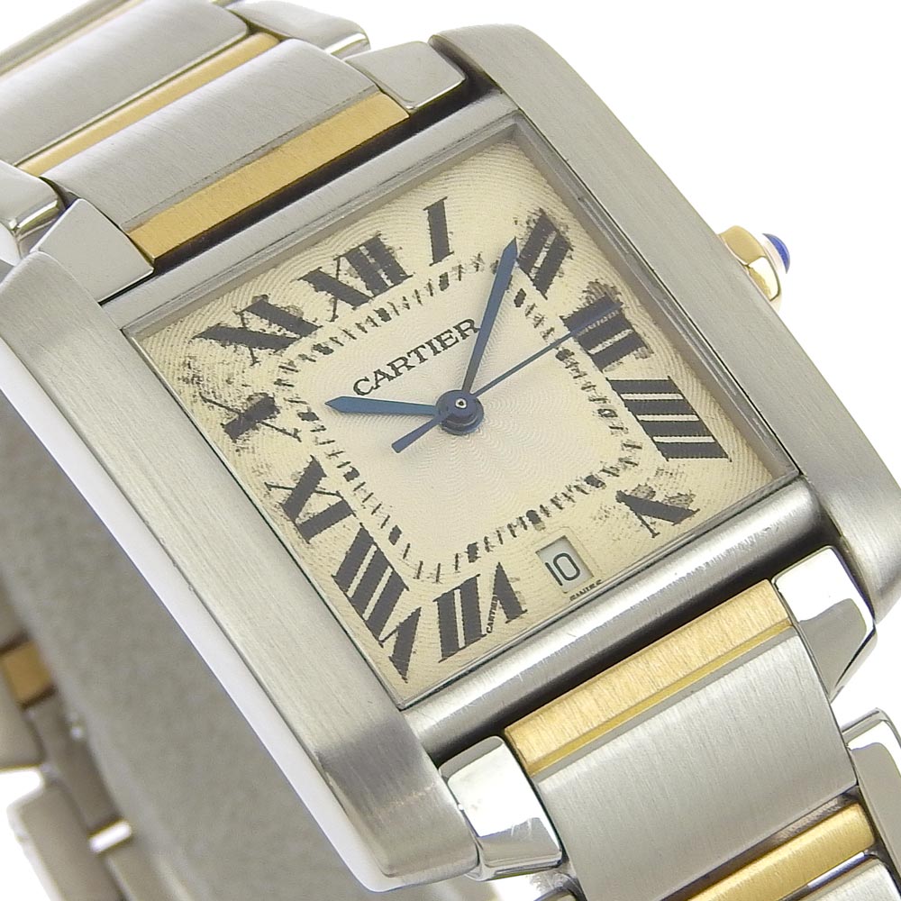Cartier カルティエ ゴールド シルバー 自動巻き Wq4 ステンレススチール Yg タンクフランセーズlm