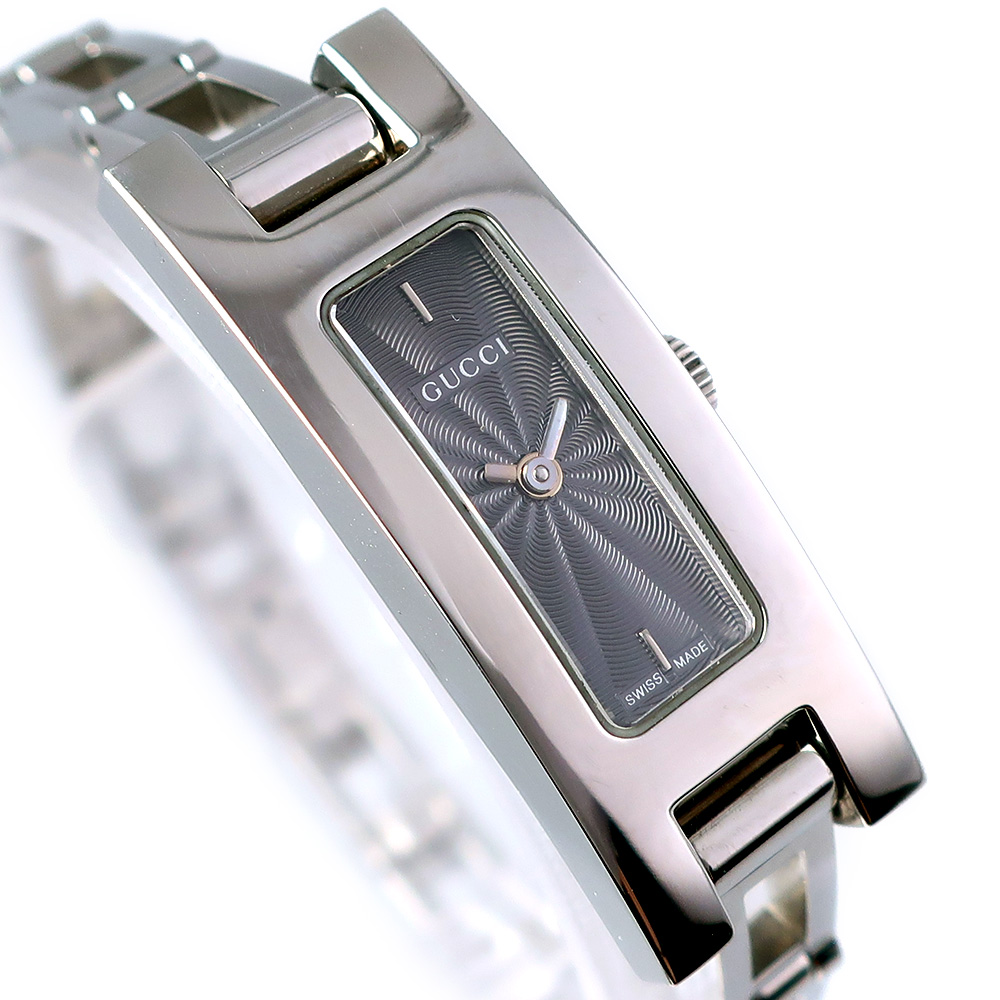 【楽天市場】【GUCCI】グッチ 3900L ステンレススチール クオーツ アナログ表示 レディース グレー文字盤 腕時計【中古】Aランク：質