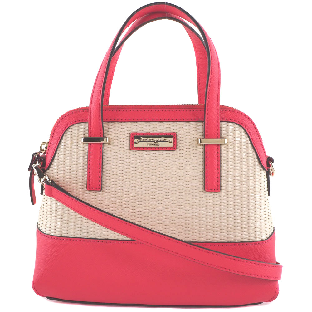 ケイトスペード Kate Spade CEDAR STREET STRAW SMALL MAISE ショルダーバッグ 2wayショルダー レザー レッド 斜め掛け 手提げ 2way ファスナー CEDAR STREET STRAW SMALL MAISE レディース【中古】Aランク