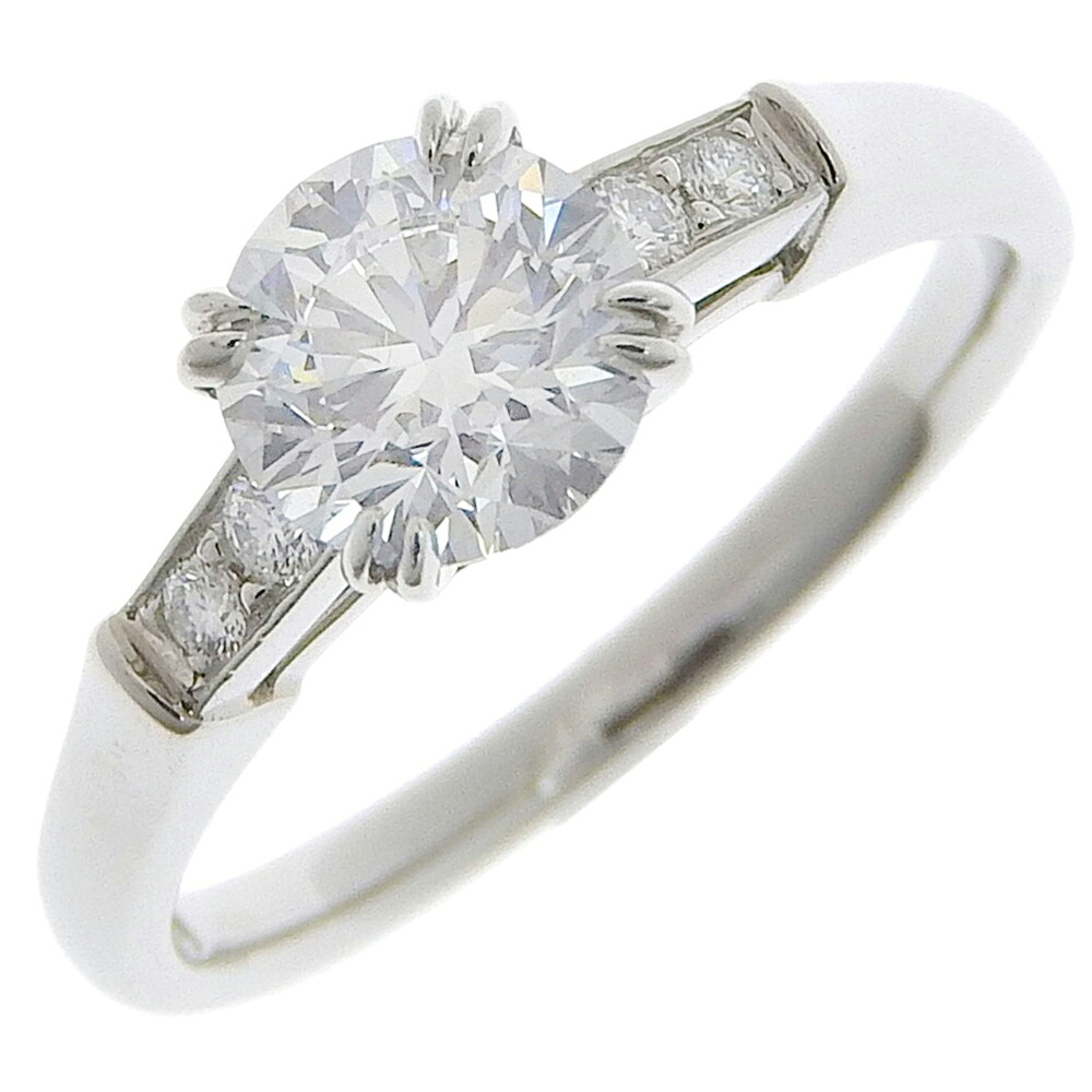 ハリーウィンストン HARRY WINSTON ラウンドカット D-FL-VG 10号 リング・指輪 トリスト Pt950プラチナ&times;ダイヤモンド アメリカ製 0.90 約4.2g Round cut D-FL-VG レディース【中古】SAランク｜質にしきの【ブランド販売・買取】