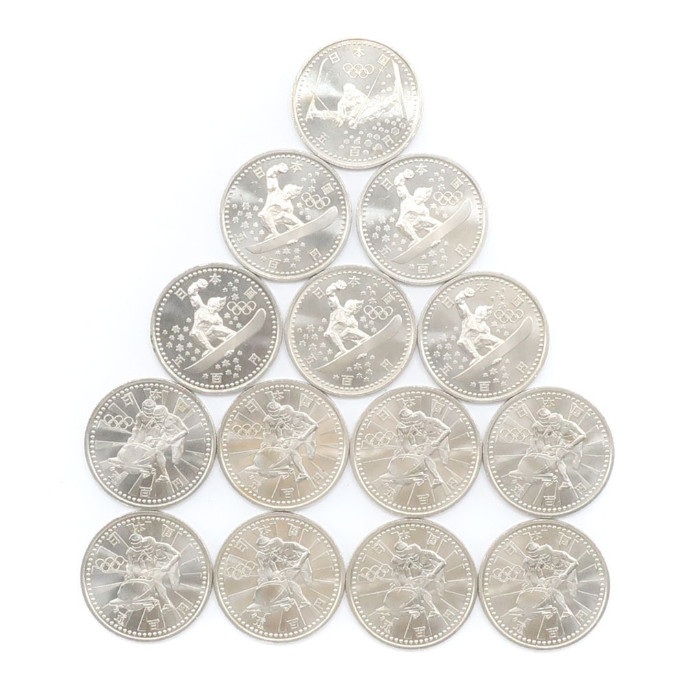 【スーパーセール10％OFF対象】造幣局 Japan MINT 長野オリンピック 貨幣 記念硬貨 五百円 500円硬貨 14枚  Nagano Olympics _【中古】A+ランク
