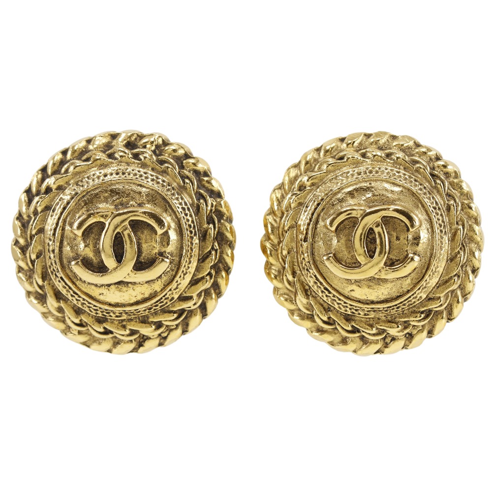 シャネル CHANEL ココマーク イヤリング ヴィンテージ 金メッキ フランス製 約23.8g COCO Mark レディース【中古】｜質にしきの【ブランド販売・買取】