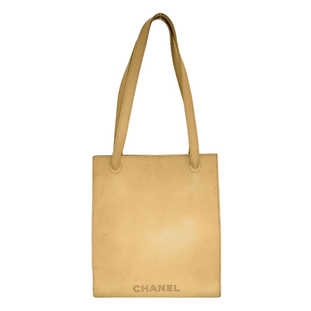 シャネル CHANEL ロゴ ショルダーバッグ レザー イタリア製 1998年 肩掛け A4 スナップボタン logo レディース【中古】B-ランク|質にしきの【ブランド販売・買取】