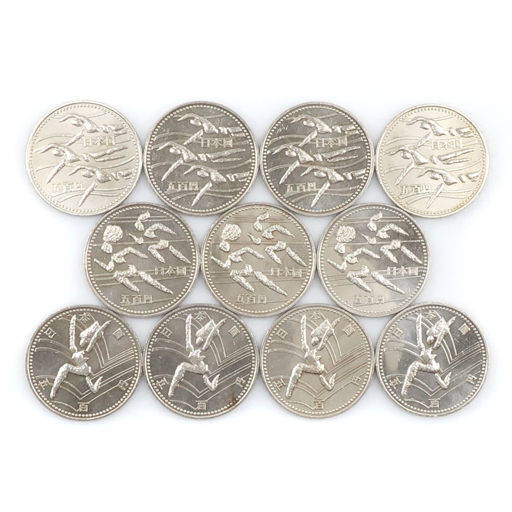 造幣局 Japan MINT 第12回アジア競技大会1994 広島 貨幣 記念硬貨 五百円 500円硬貨 3種/11枚  12th Asian Games 1994 Hiroshima _【中古】A+ランク