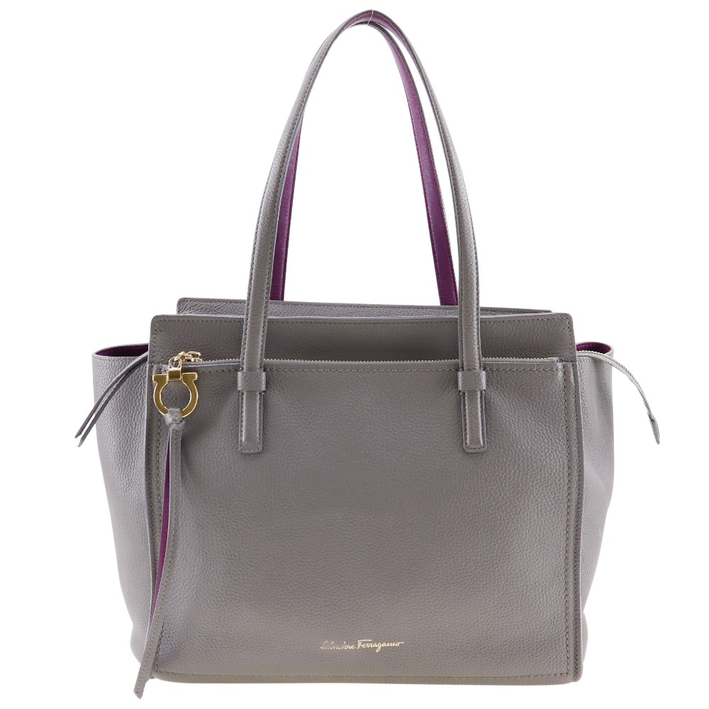 サルヴァトーレフェラガモ Salvatore Ferragamo エイミー トートバッグ 21F216 レザー イタリア製 手提げ A5 ファスナー Amy レディース【中古】