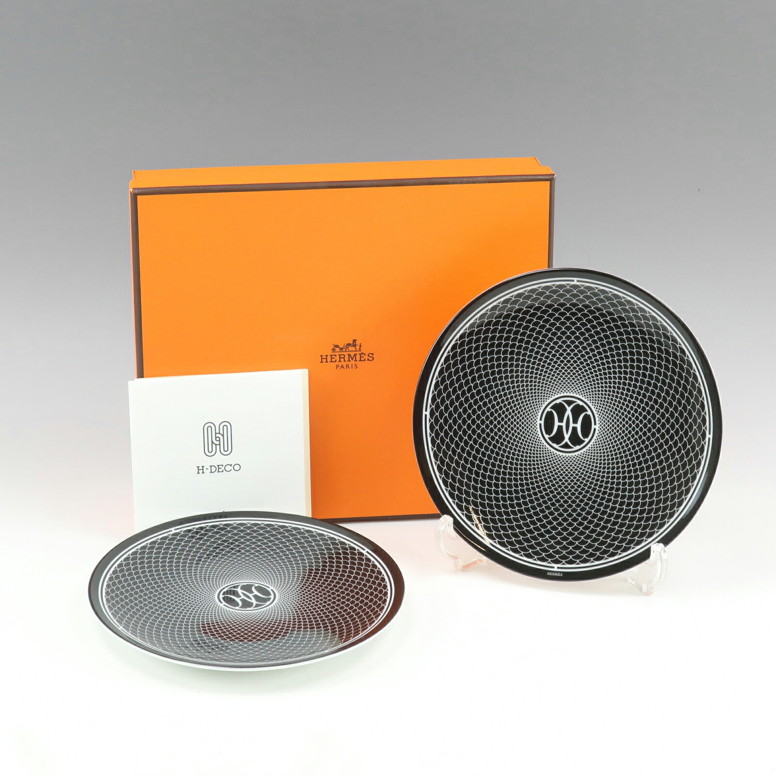 エルメス HERMES アッシュデコ Hデコ 食器 14cm プレート 2枚【未使用】Sランク｜質にしきの【ブランド販売・買取】