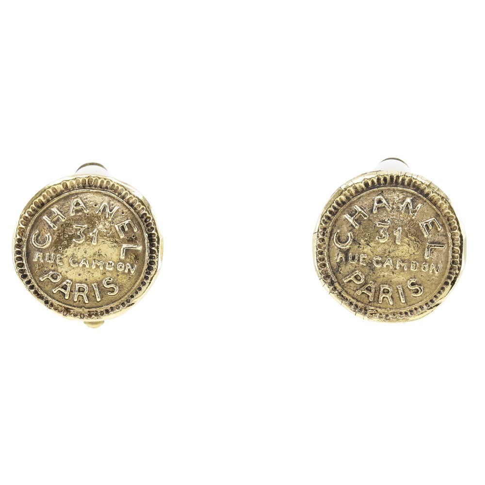 シャネル CHANEL 31 RUE CAMBON カンボン イヤリング ヴィンテージ 金メッキ フランス製 約10.2g 31 RUE CAMBON レディース【中古】｜質にしきの【ブランド販売・買取】