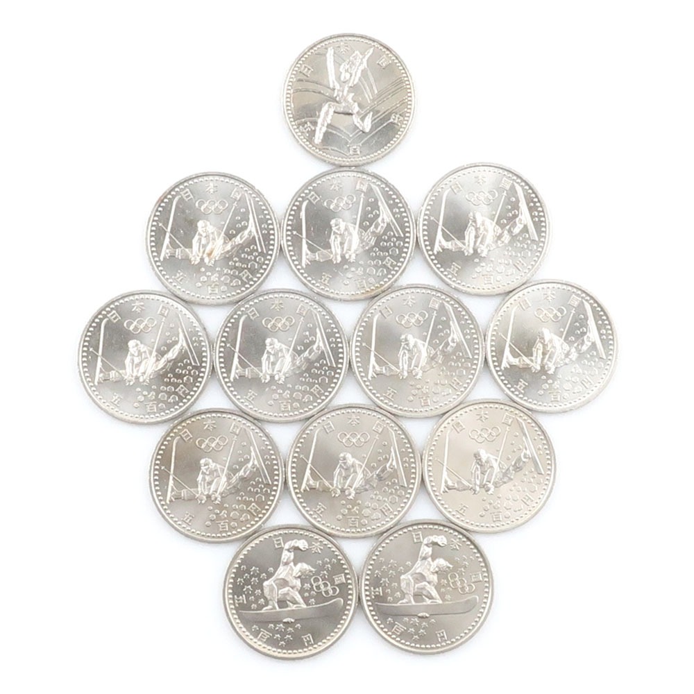 【スーパーセール10％OFF対象】造幣局 Japan MINT 長野オリンピック アジア競技大会1994 貨幣 記念硬貨 五百円 500円硬貨 13枚  Nagano Olympics Asian Games 1994 _【中古】A+ランク