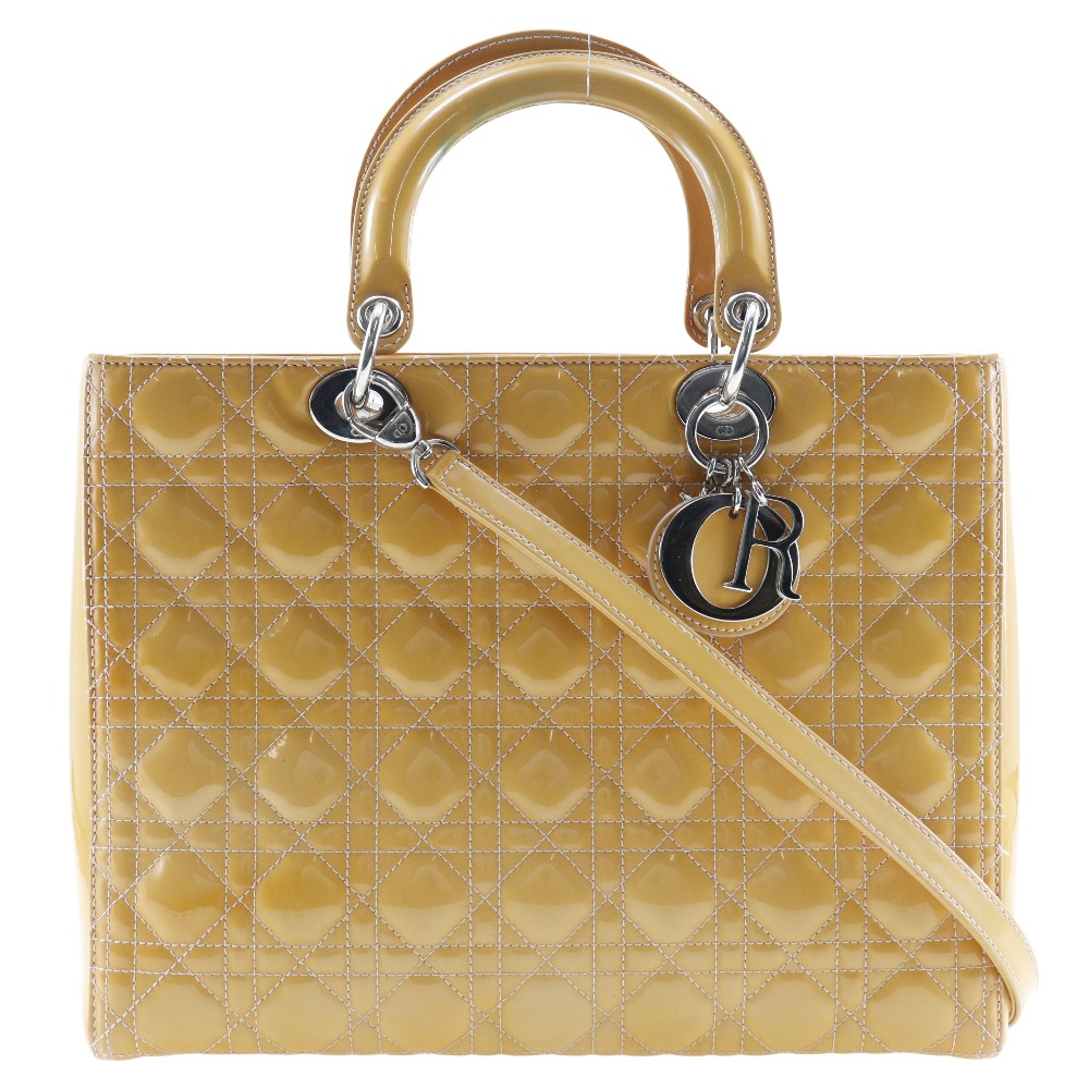 クリスチャンディオール Dior レディディオール ハンドバッグ 09-BO-0174 パテントレザー イタリア製 肩掛け 手提げ ファスナー Lady Dior レディース【中古】|質にしきの【ブランド販売・買取】