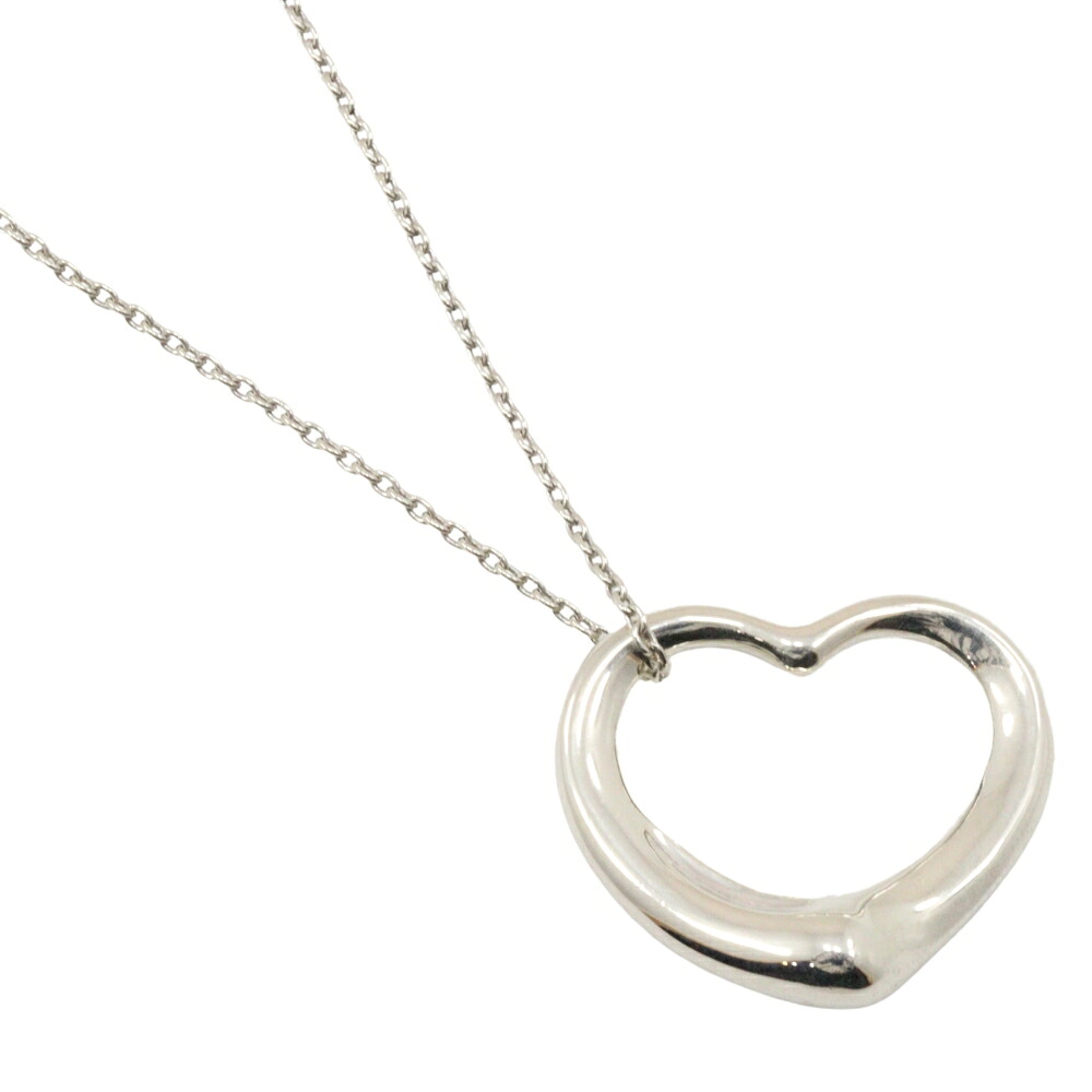 ティファニー TIFFANY&Co. オープンハート ネックレス ミディアム シルバー925 ハート 約9.6g Open heart レディース【中古】A-ランク