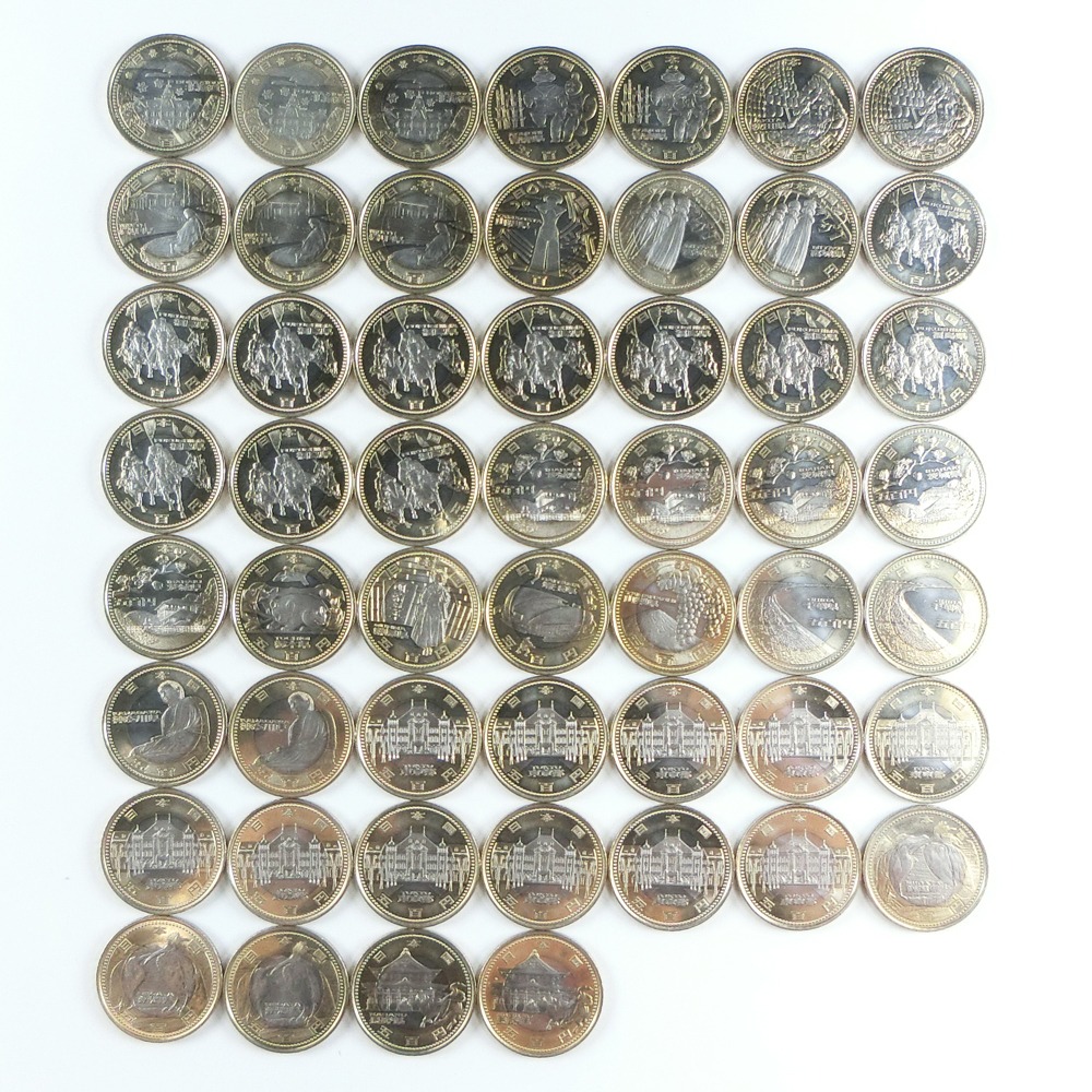 【スーパーセール10％OFF対象】造幣局 Japan MINT 地方自治法施行60周年 貨幣 (東日本)の全都道県 記念硬貨 五百円 500円硬貨 53枚  60th anniversary of the enforcement of the Local Autonomy Law _【中古】A+ランク