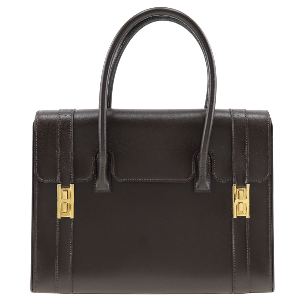 エルメス ボックスカーフ クラッチバッグ レザー ブラック ゴールド金具 HERMES エルメス ユージェニー Eugenie クラッチバッグ セカンド