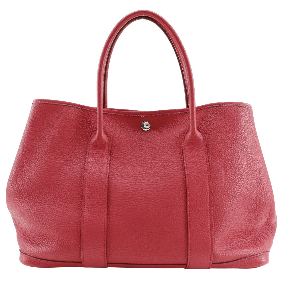 エルメス HERMES ガーデンパーティPM トートバッグ ネゴンダ ブーゲンビリア フランス製 2012年 ピンク □P 肩掛け 手提げ A4 スナップボタン Garden party PM レディース【中古】Aランク