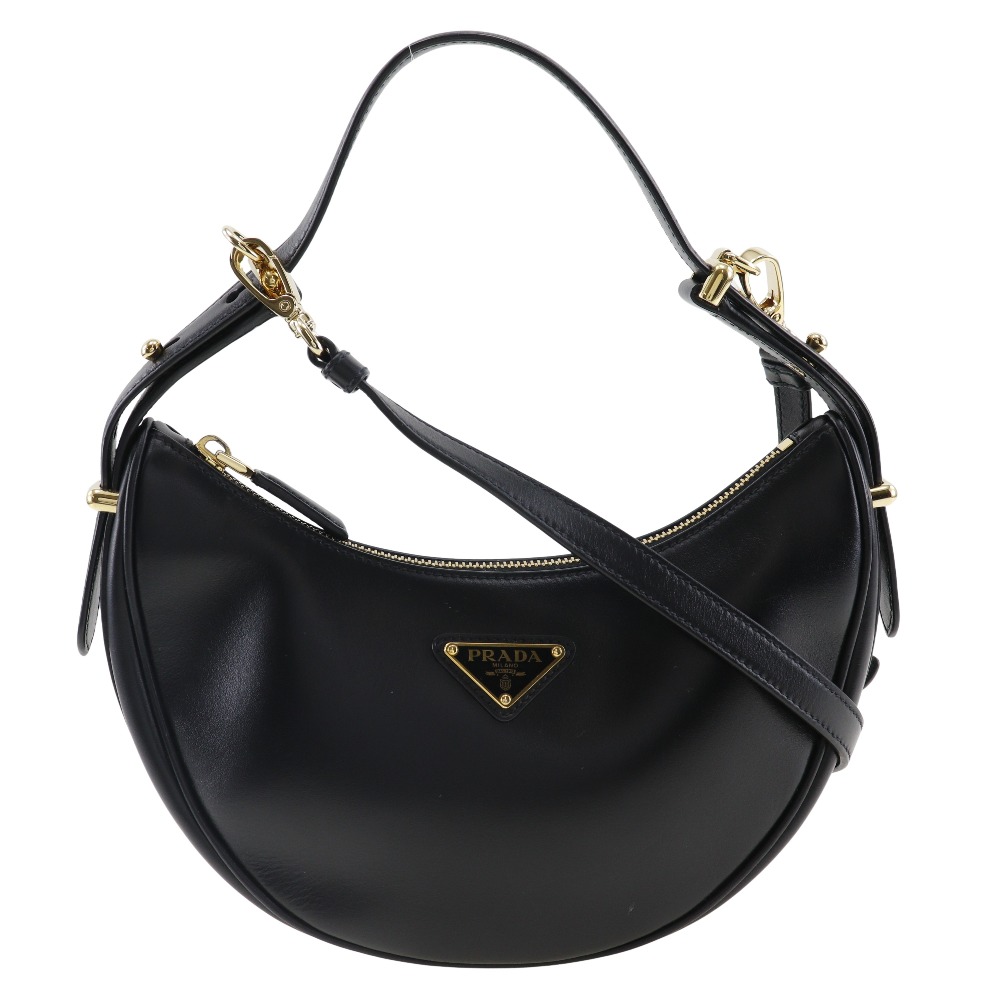 PRADA ブラック ナイロン ショルダーバッグ PRADA プラダ ナイロン ロゴ 着脱ミニポーチ付き ショルダー