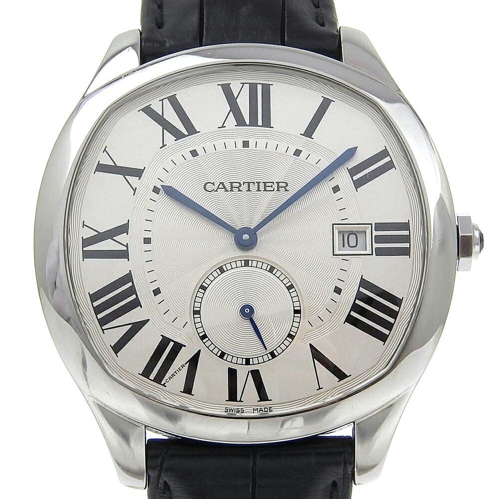 カルティエ CARTIER ドライブドゥカルティエ 腕時計 WSNM0004 ステンレススチール×クロコダイル 自動巻き スモールセコンド シルバー文字盤 Drive de Cartier メンズ【中古】|質にしきの【ブランド販売・買取】