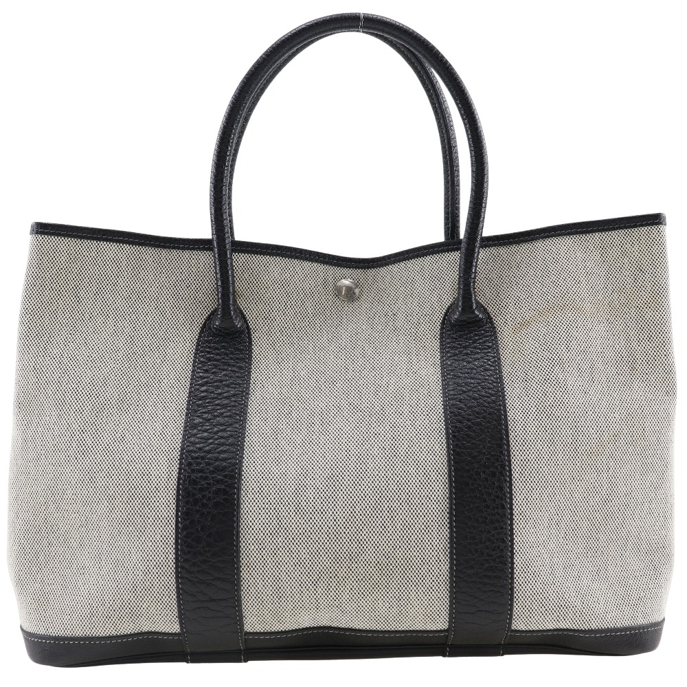 エルメス HERMES ガーデンパーティ 36 PM トートバッグ トワルアッシュ フランス製 2012年 グレー □P 肩掛け 手提げ A4 スナップボタン Garden party 36 PM レディース【中古】B-ランク|質にしきの【ブランド販売・買取】