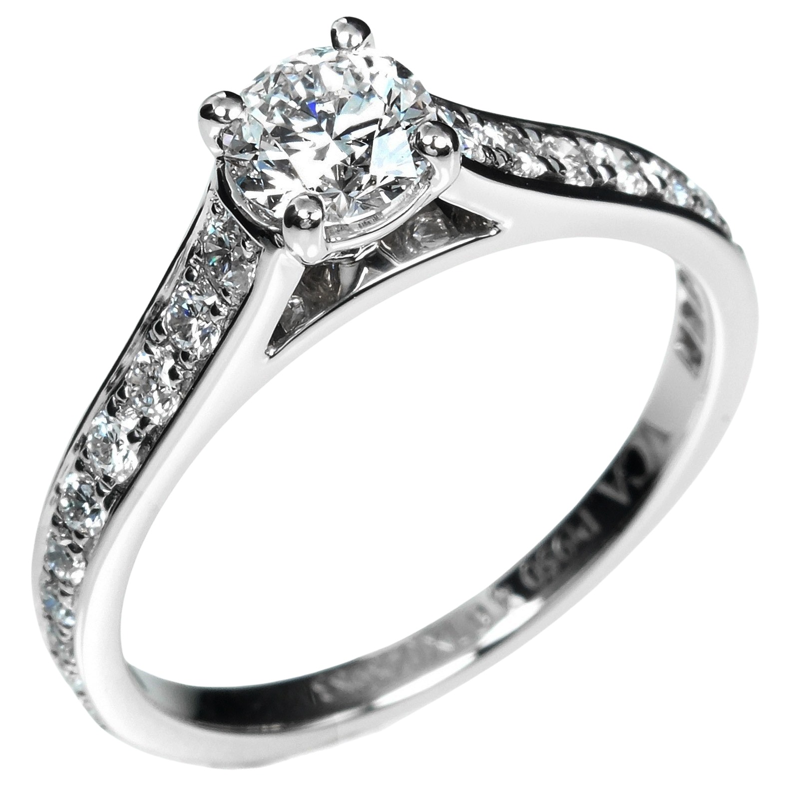 ヴァンクリーフ＆アーペル Van Cleef & Arpels ロマンス ソリティア 8号 リング・指輪 0.41ct VVS1/D/3EX Pt950プラチナ&times;ダイヤモンド 約3g Romance Solitaire レディース【中古】A+ランク｜質にしきの【ブランド販売・買取】 428,000円
