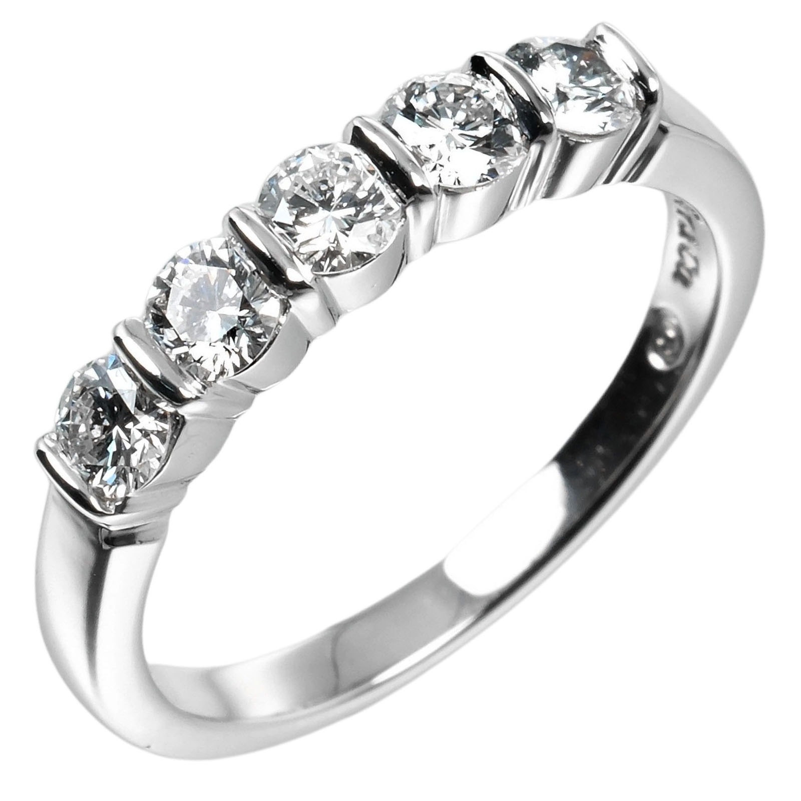ティファニー エンブレイス バンドリング ダイヤ 9P 6.5号 Pt950 TIFFANY&Co. ティファニー エンブレイス バンドリング