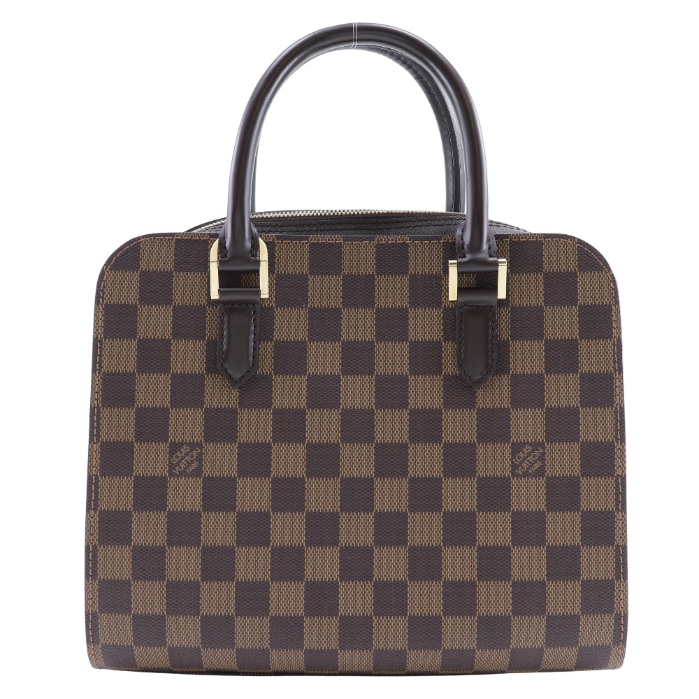 ルイ・ヴィトン LOUIS VUITTON トリアナ ハンドバッグ N51155 ダミエキャンバス フランス製 2003年 茶 VI0023 手提げ A5 ダブルファスナー Triana レディース【中古】A+ランク