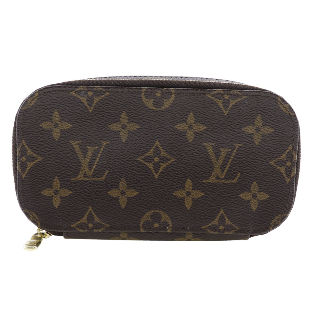 ルイ・ヴィトン LOUIS VUITTON トゥルースブラッシュPM ポーチ 化粧ポーチ M47510 モノグラムキャンバス フランス製 2002年 茶 VI0092 ファスナー Truth Brush PM レディース【中古】