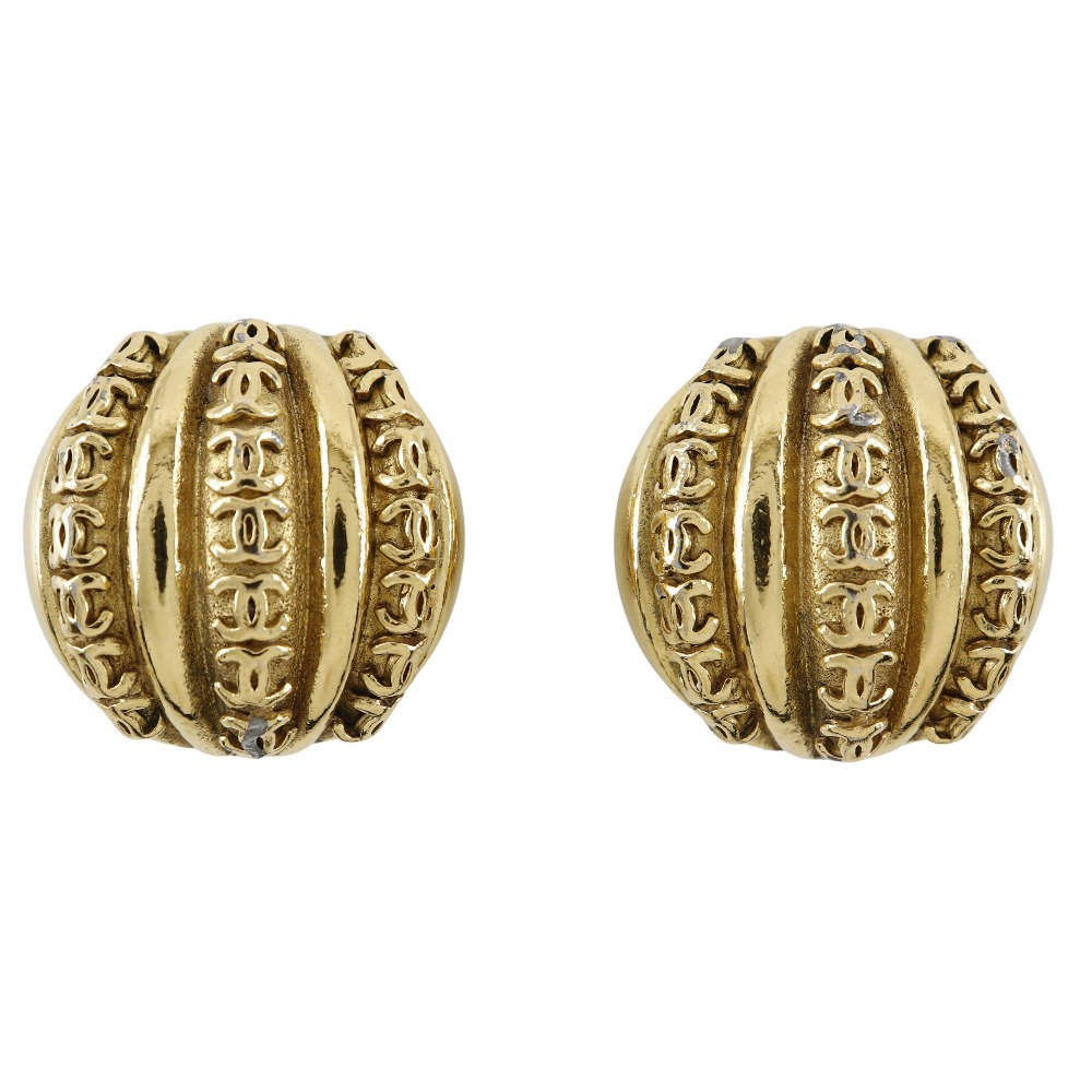 シャネル CHANEL ココマーク イヤリング ヴィンテージ 金メッキ フランス製 1988年 23 約37g COCO Mark レディース【中古】|質にしきの【ブランド販売・買取】