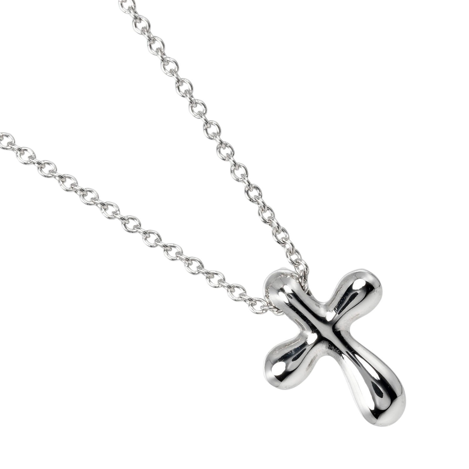ティファニー ネックレス スモール クロス Pt950プラチナ 約3.93g TIFFANY&Co.【中古】Aランク