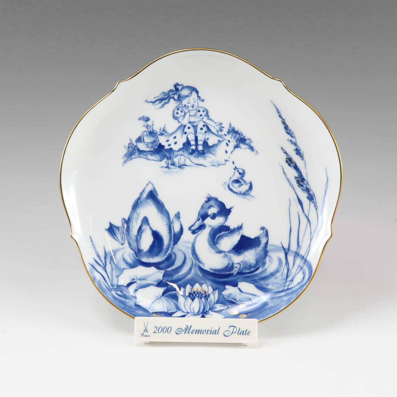 【スーパーセール10％OFF対象】マイセン Meissen 2000年 メモリアルプレート 置物 オブジェ【中古】A+ランク