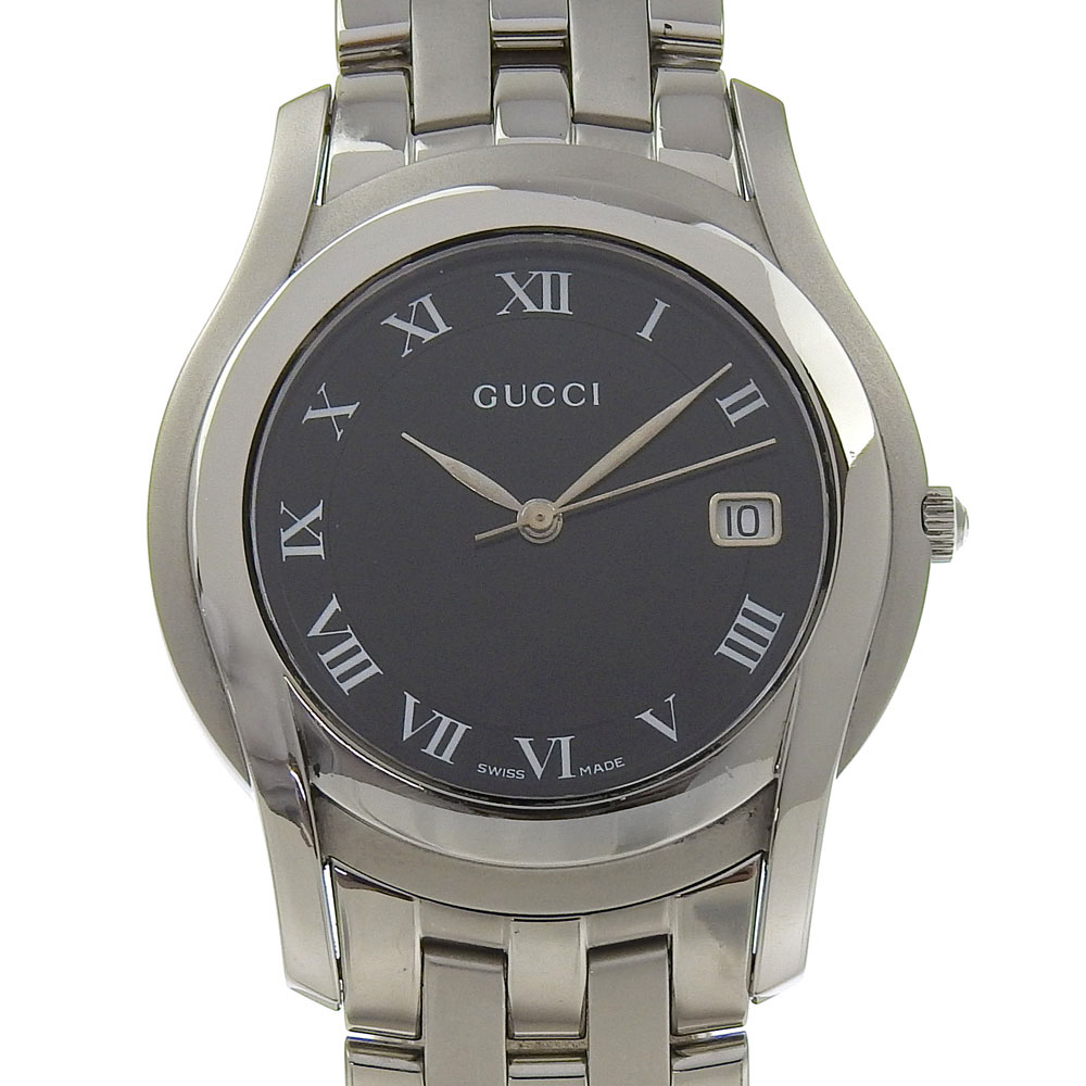 【GUCCI】メンズ クォーツ 腕時計 5500M（稼働、中古）※チープカシオ付 グッチ5500 クロノグラフ メンズ 腕時計 GUCCI 中古 – 銀蔵