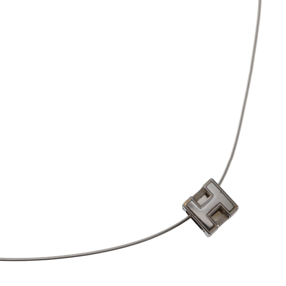 エルメス HERMES カージュドアッシュ ネックレス Hキューブ 金属製 シルバー 約8.2g Cardue Ash レディース【中古】|質にしきの【ブランド販売・買取】