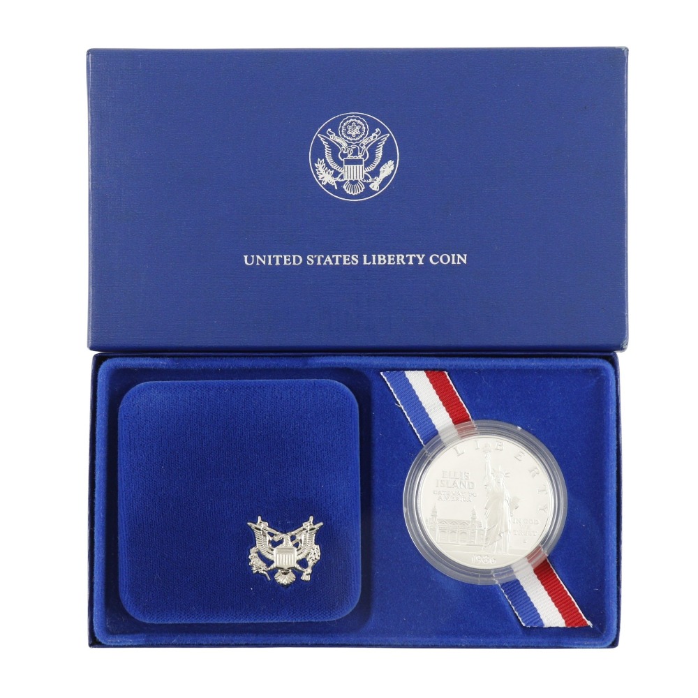 【スーパーセール10％OFF対象】united states liberty coin 1986year 貨幣 アメリカ 自由の女神 プルーフ銀貨 1ドル 100周年記念 シルバー  united states liberty coin 1986year _【中古】Aランク