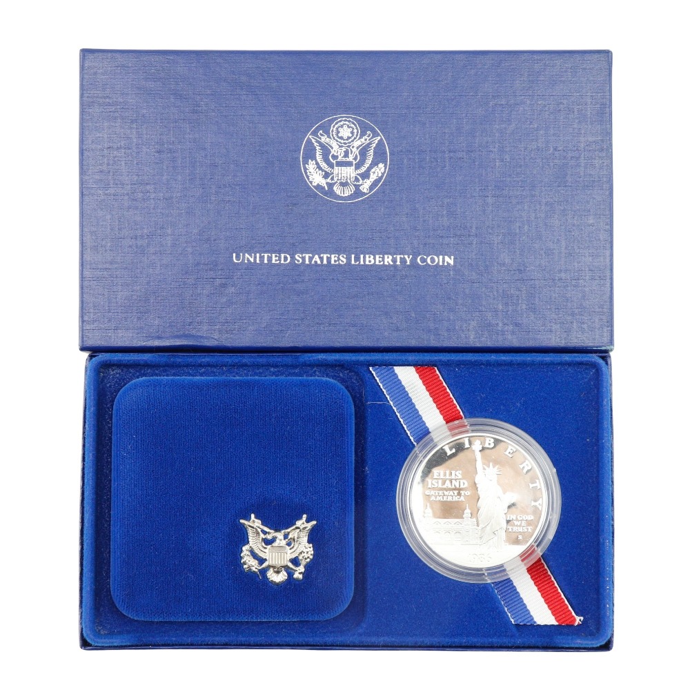 【スーパーセール10％OFF対象】united states liberty coin 1986year 貨幣 アメリカ 自由の女神 プルーフ銀貨 1ドル 100周年記念 シルバー  united states liberty coin 1986year _【中古】A-ランク